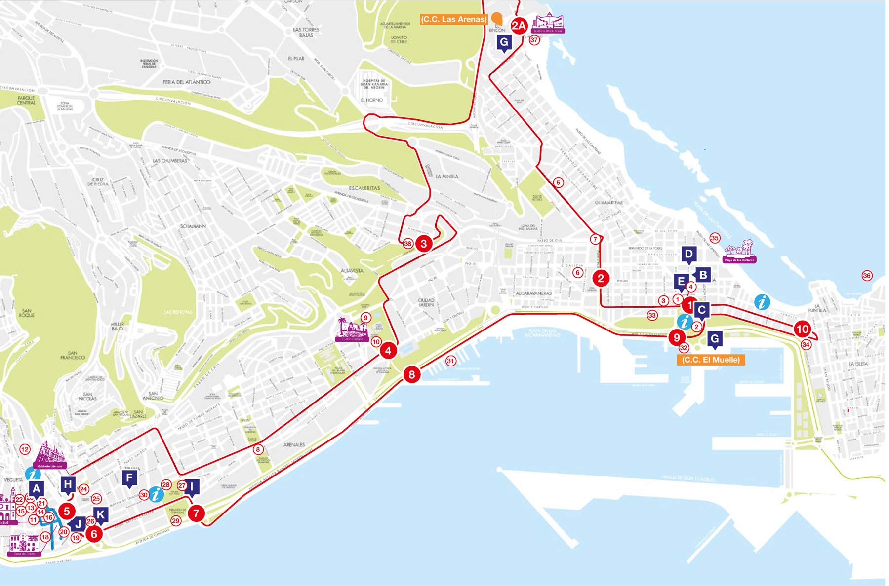 las palmas gran canaria tourist map pdf